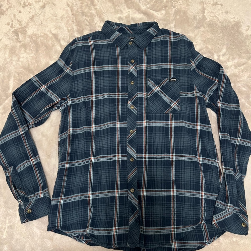 Men’s Billabong Plaid Button-Down Shirt (M)